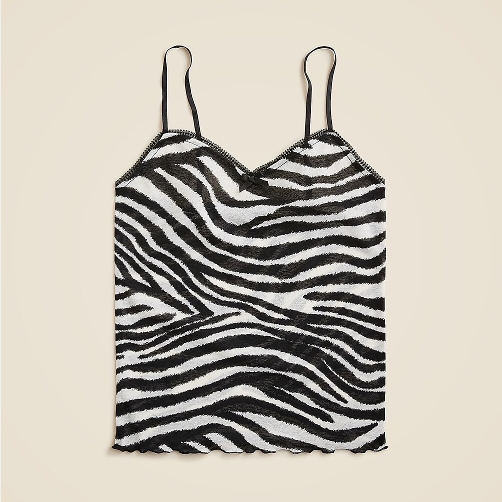NWT J Crew Zebra Print Tank Top